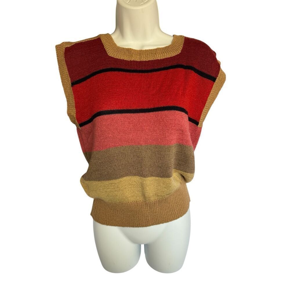 Queens Way To Fashion Vintage Knit Vest 70’s EUC Women’s Size L
